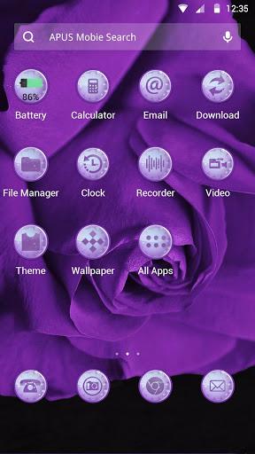 Purple Flower theme for APUS - عکس برنامه موبایلی اندروید