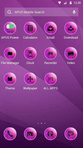 Purple-APUS Launcher theme - عکس برنامه موبایلی اندروید