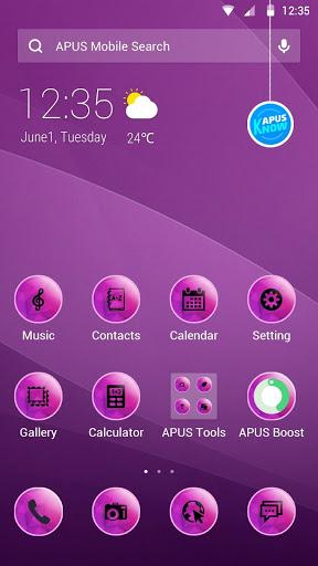 Purple-APUS Launcher theme - عکس برنامه موبایلی اندروید