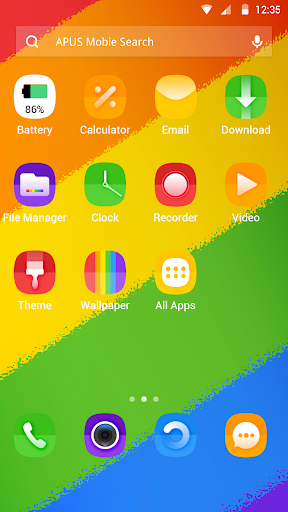 Colorful rainbow  theme - عکس برنامه موبایلی اندروید