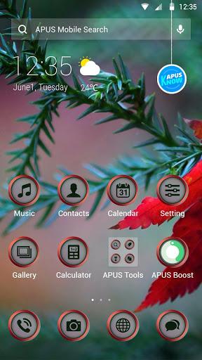 Maple leaf-APUS Launcher theme - Image screenshot of android app