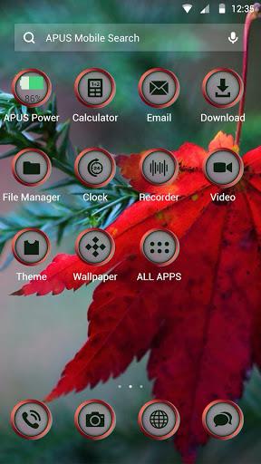 Maple leaf-APUS Launcher theme - Image screenshot of android app