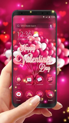 Red Rose Valentines Day Theme—APUS Launcher - Image screenshot of android app