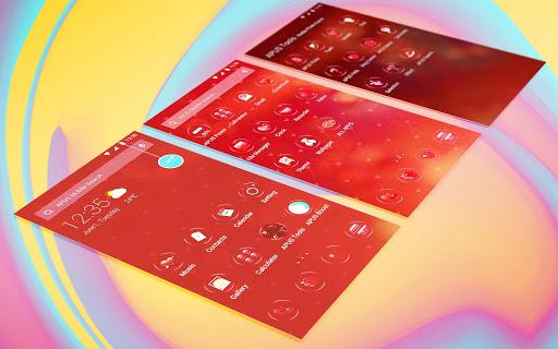 Red heart lovely-APUS Launcher free fashion theme - Image screenshot of android app
