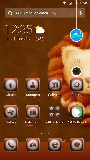 Smart Lion-APUS Launcher theme - Image screenshot of android app