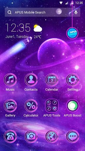 Space Galaxy APUS Launcher theme - Image screenshot of android app
