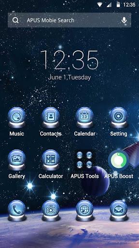 Space Travel theme for APUS - Image screenshot of android app
