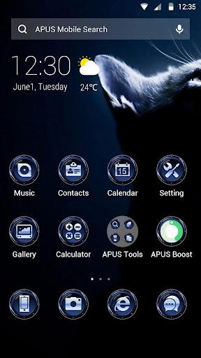 QUIET CAT-APUS Launcher theme - Image screenshot of android app