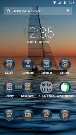 The Sunset-APUS Launcher theme - Image screenshot of android app
