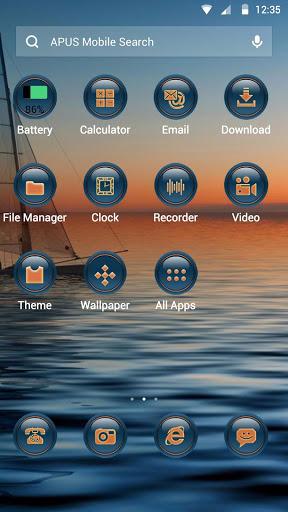 The Sunset-APUS Launcher theme - Image screenshot of android app