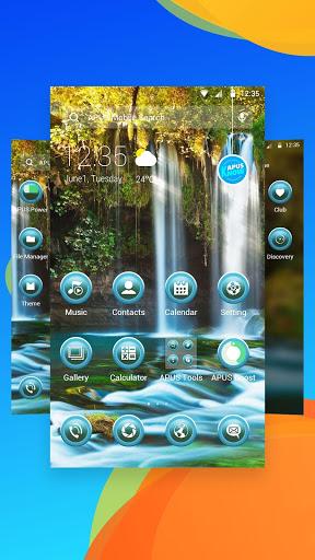 waterfall nature scene -APUS Launcher theme - Image screenshot of android app