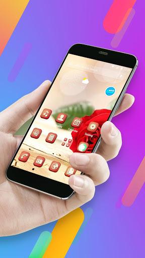 Red rose love - APUS Launcher theme - Image screenshot of android app