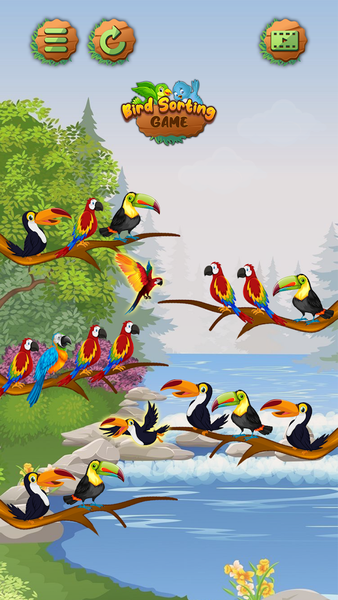 Birds Sort Color- Puzzle Games - Gameplay image of android game