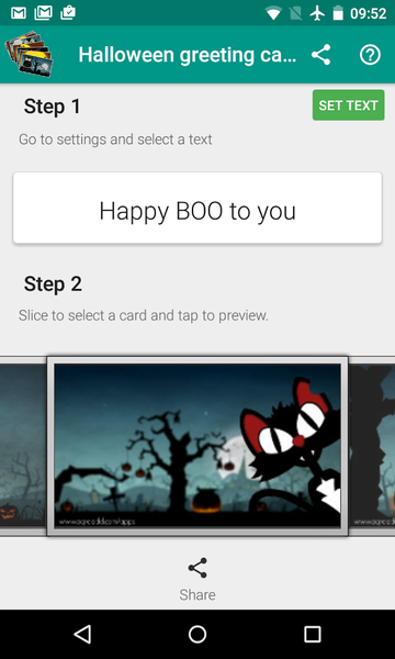 Halloween greetings - عکس برنامه موبایلی اندروید