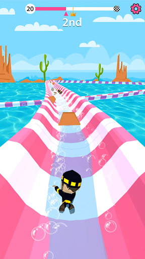 Aqua Path Slide Water Park Race 3D Game - Gameplay image of android game