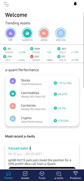 a-Quant: Trading Ideas - Image screenshot of android app