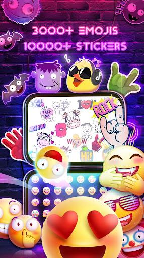 Neon Messenger for SMS - Emojis, original stickers - عکس برنامه موبایلی اندروید