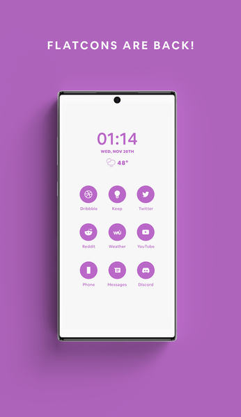 Lavender - A Flatcon Icon Pack - Image screenshot of android app