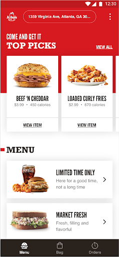 Arby's Fast Food Sandwiches - Image screenshot of android app