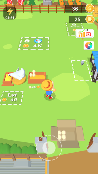 Egg Farm Tycoon - Gameplay image of android game