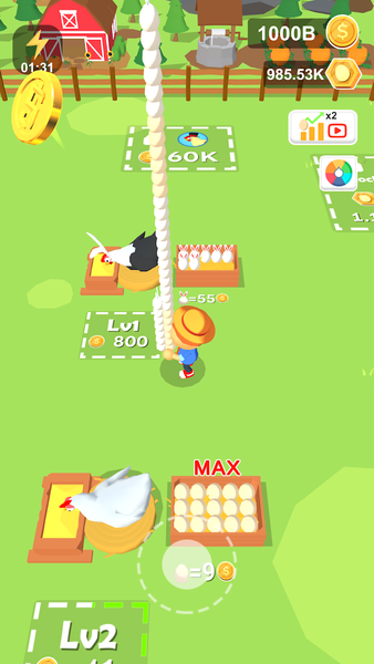 Egg Farm Tycoon - Gameplay image of android game