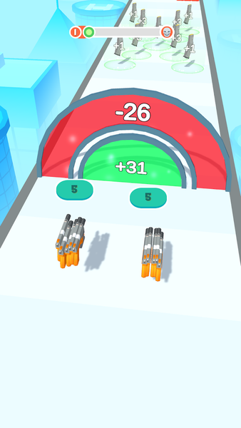 Split Gun Run - Gameplay image of android game