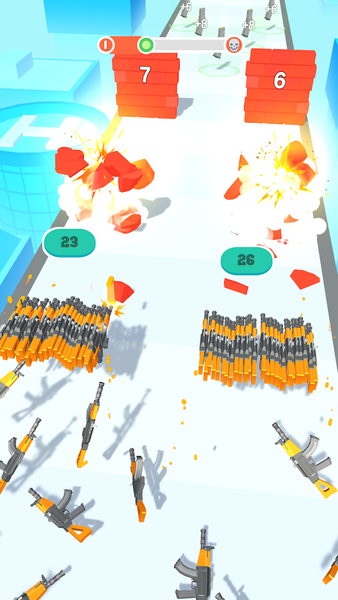 Split Gun Run - Gameplay image of android game