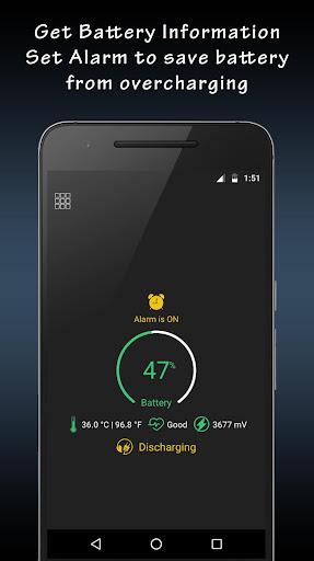 Battery Full Alarm - Image screenshot of android app