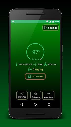 Full Battery Alarm - عکس برنامه موبایلی اندروید