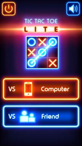 Tic Tac Toe glow - Puzzle Game - Gameplay image of android game