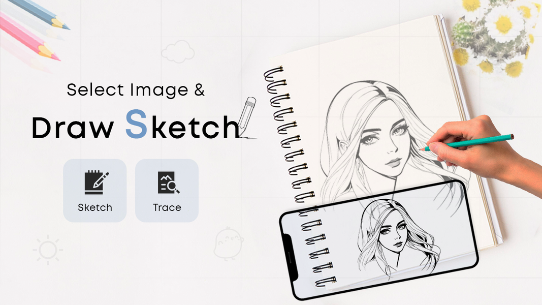 Draw Sketch & Trace - عکس برنامه موبایلی اندروید