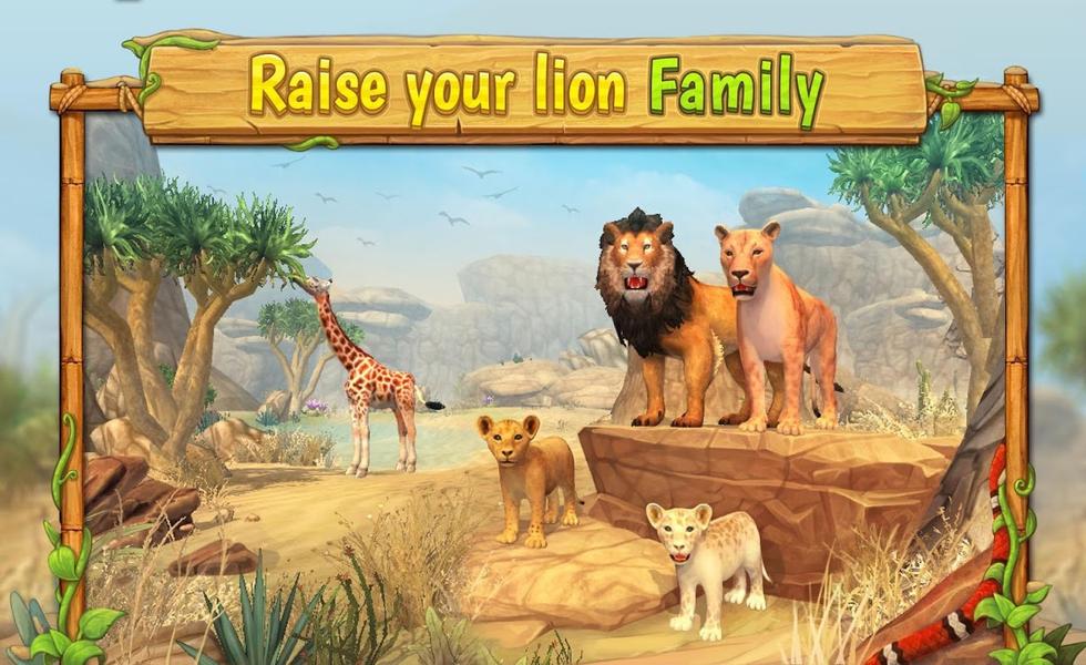 Lion Family Sim Online - Animal Simulator - Gameplay image of android game