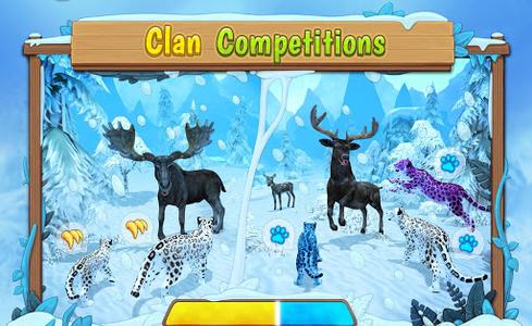 Snow Leopard Family Sim Online - عکس بازی موبایلی اندروید