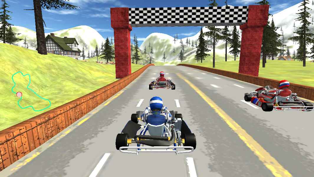 GO KART CHAMPIONSHIP 3D - Gameplay image of android game