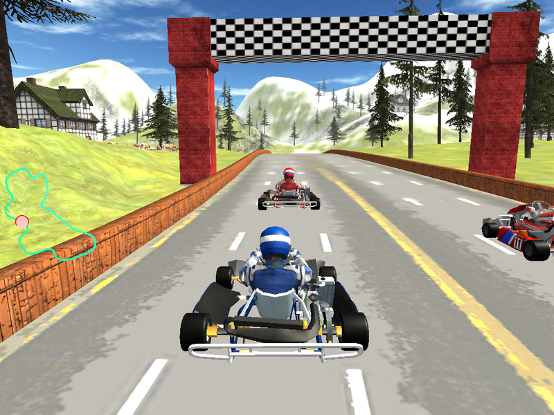 GO KART CHAMPIONSHIP 3D - Gameplay image of android game