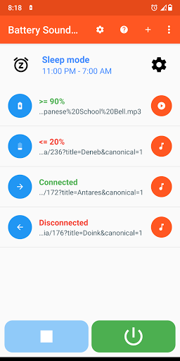 Battery Sound Notification - عکس برنامه موبایلی اندروید
