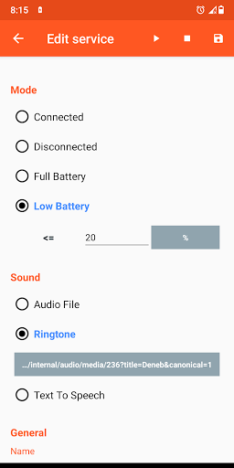 Battery Sound Notification - عکس برنامه موبایلی اندروید