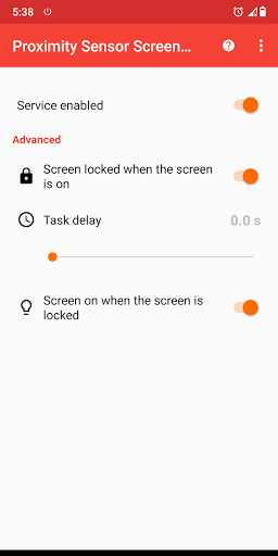 Proximity Sensor Screen On Lock - عکس برنامه موبایلی اندروید