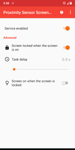 Proximity Sensor Screen On Lock - عکس برنامه موبایلی اندروید