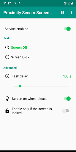 Proximity Sensor Screen Off (Pocket Mode) - عکس برنامه موبایلی اندروید