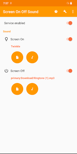 Screen On Off Sound - Image screenshot of android app