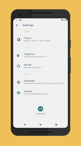 CameraX - Image screenshot of android app