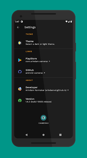CameraX - Image screenshot of android app