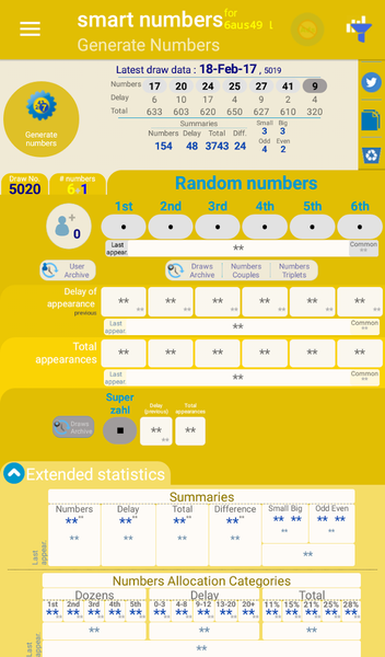 smart numbers for Lotto 6/49(G - عکس برنامه موبایلی اندروید