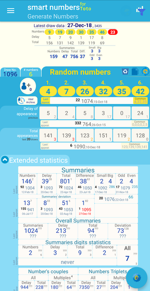smart numbers for Toto(Singapo - عکس برنامه موبایلی اندروید