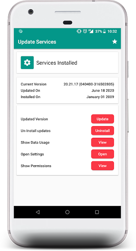 Update Services & Info - Image screenshot of android app