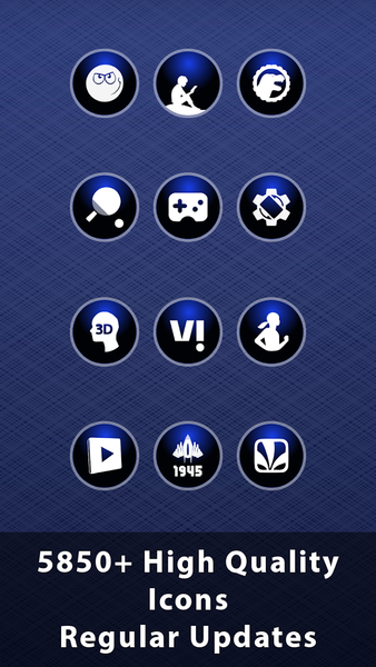 Glossy Blue Icon Pack - Image screenshot of android app