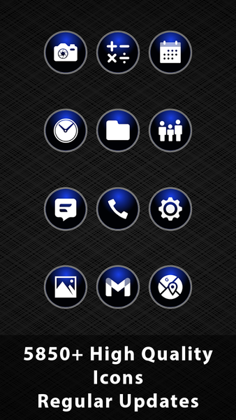 Glossy Blue Icon Pack - Image screenshot of android app