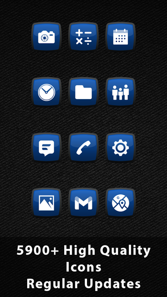 Royale Anna Blue Icons - Image screenshot of android app