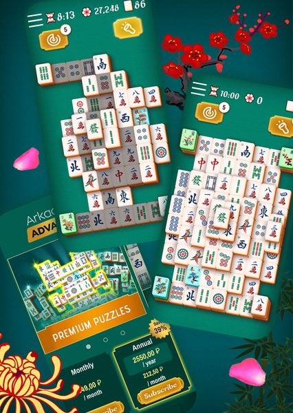 Classic Majong Solitaire Game - Gameplay image of android game